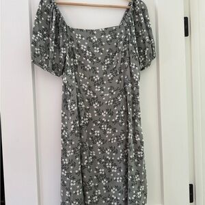 Floral Puff Sleeve Dress Twik